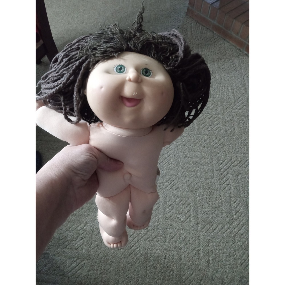 Vintage 1990 Cabbage‎ Patch Kids Doll Hasbro First Edition Green Eyes Brown Hair
